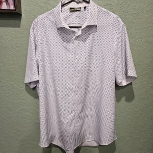 Murano White and Black Casual Button Down Shirt